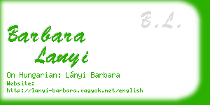 barbara lanyi business card